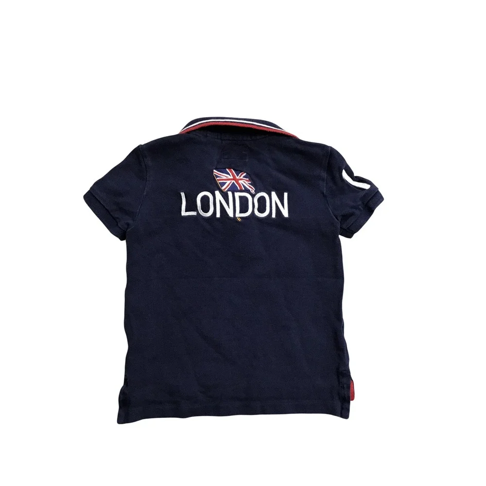 Polo Ralph Lauren Boys Navy London ParaOlympic Short Sleeve Polo Shirt Size 3/3T